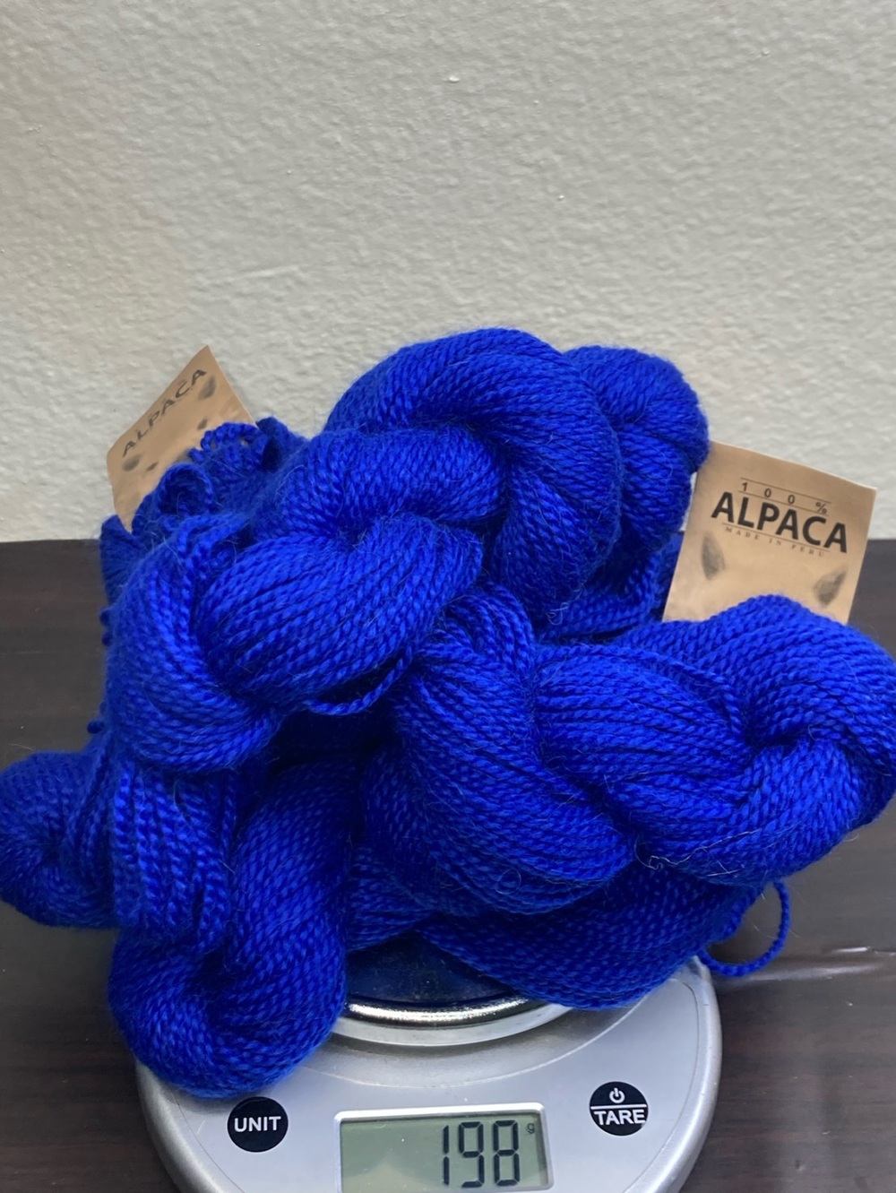 🐶 🐱 NEW 198 g / 6.98 oz Alpaca Blend Men's Socks & Underwear Yarn - Royal Blue - Picture 2 of 8